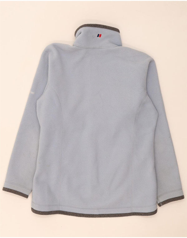 Berghaus Womens Oversized Fleece Jacket UK 10 Small Blue Colourblock