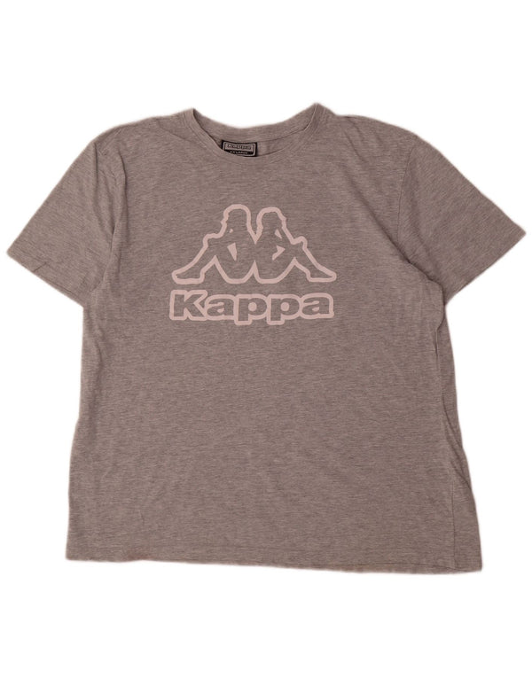 Kappa Mens Graphic T-Shirt Top 2XL Grey Cotton