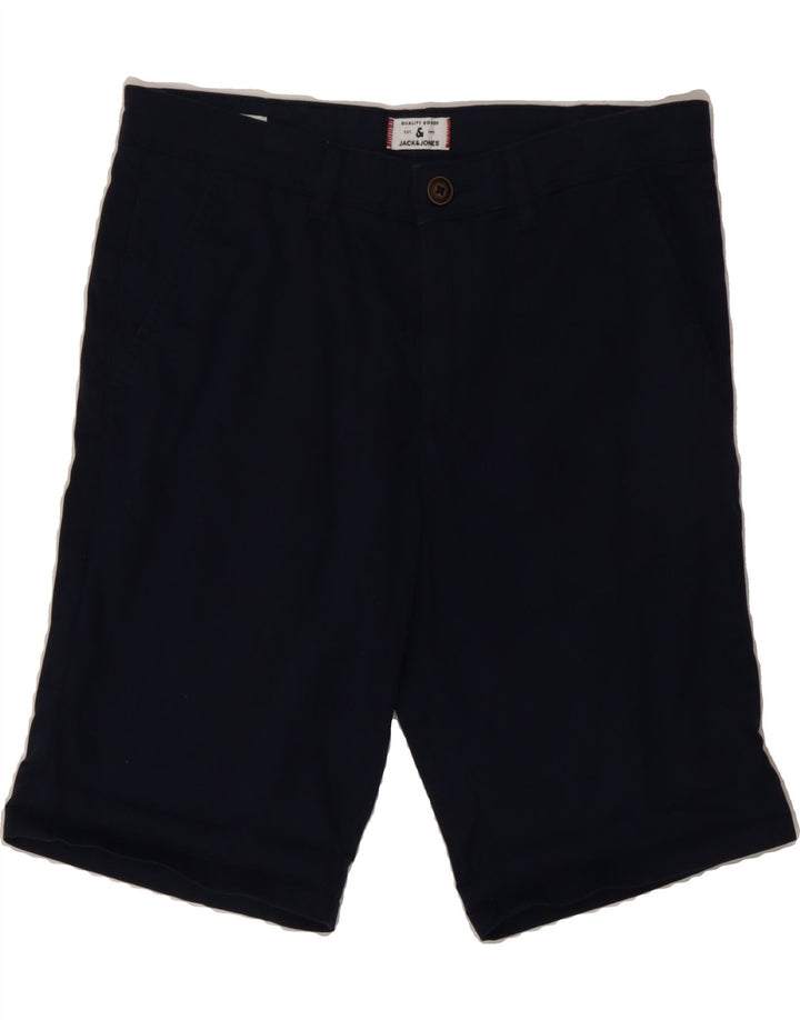 JACK & JONES Mens Chino Shorts Small W29 Navy Blue Cotton Vintage Jack & Jones and Second-Hand Jack & Jones from Messina Hembry 