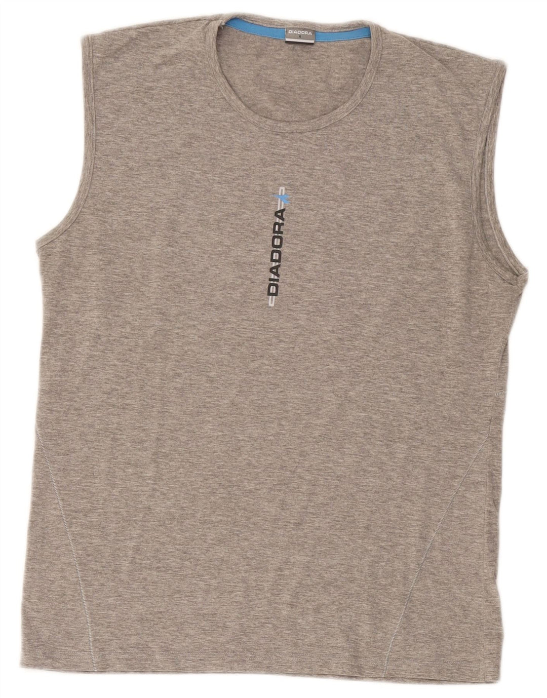 Diadora Mens Graphic Vest Top Médio Cinza Salpicado