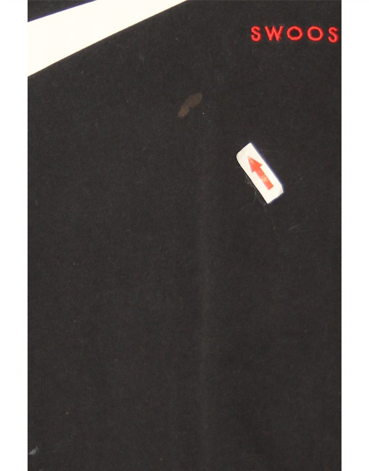 T-shirt grafica Nike Swoosh da uomo in cotone medio nero