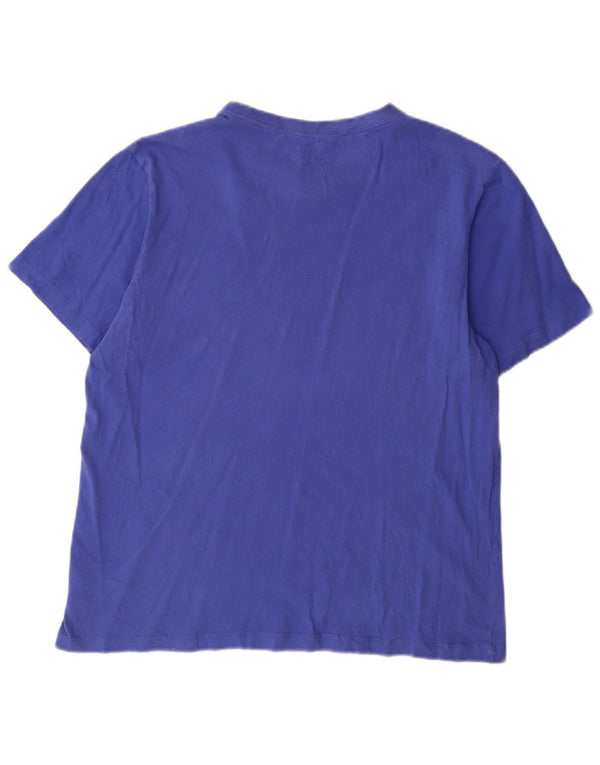 Nike Womens T-Shirt Top UK 16 Large Blue Cotton