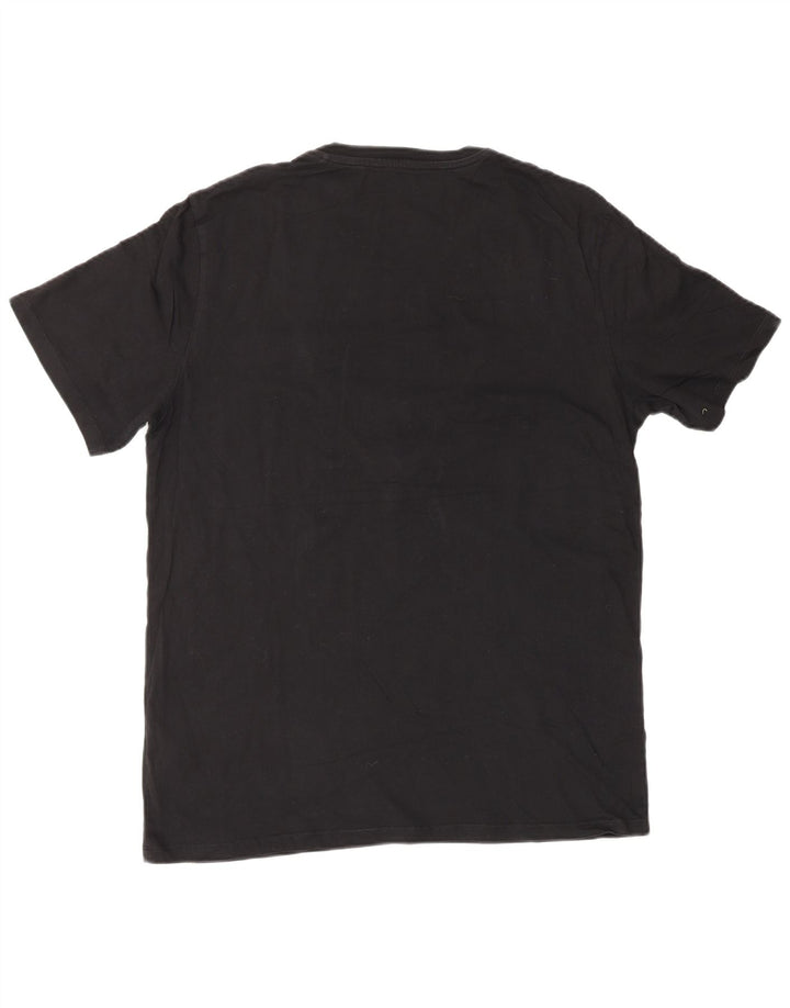 Guess Mens Graphic T-Shirt Top Medium Black Cotton