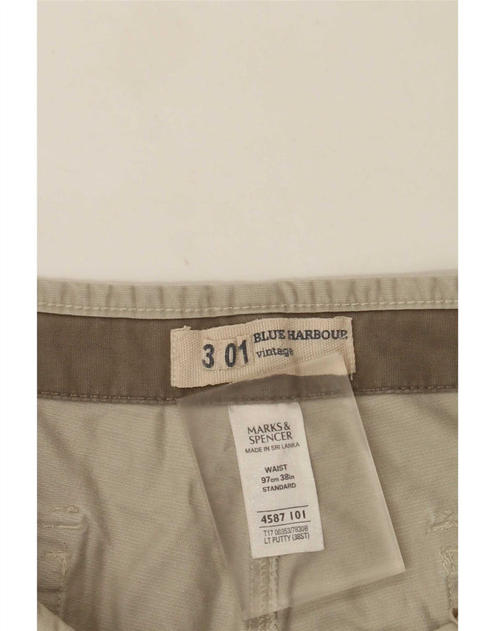 Marks & Spencer Mens Blue Harbour Cargo Shorts W38 XL Green