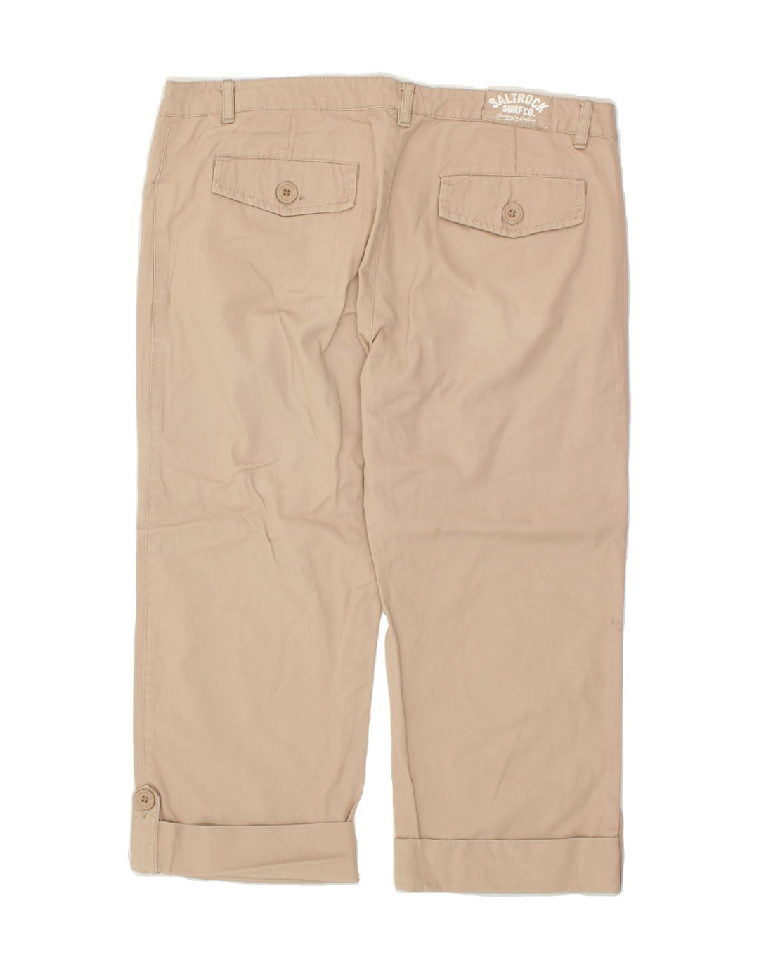 SALTROCK Womens Straight Capri Trousers W36 L21 Beige Cotton Vintage Saltrock and Second-Hand Saltrock from Messina Hembry 