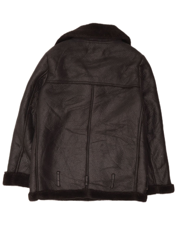 Giacca Sherpa oversize da donna Zara UK 6 XS poliestere nero