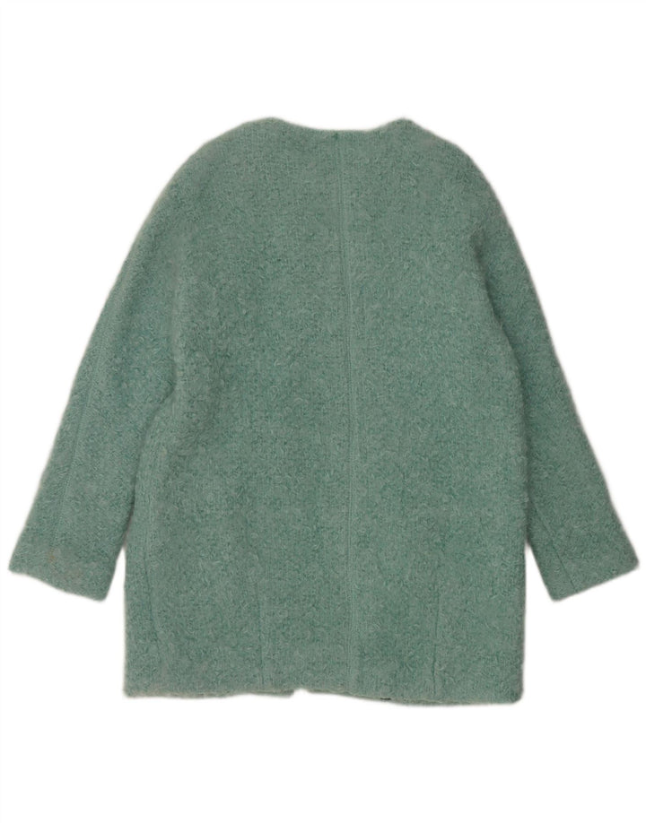 Zara Womens Oversized Overcoat UK 14 Medium Blue Cotton