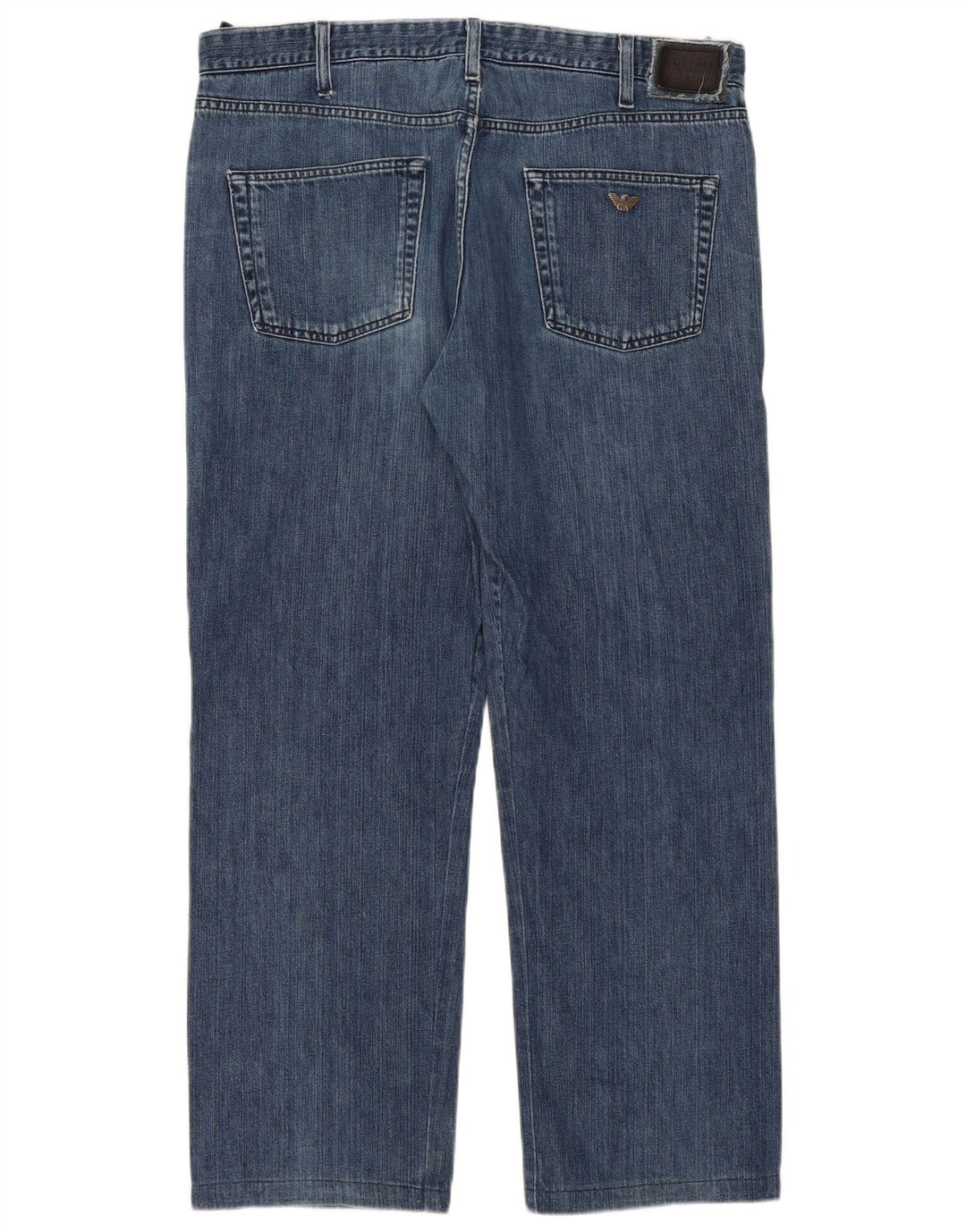 Jeans dritti da uomo Armani W38 L31 in cotone blu