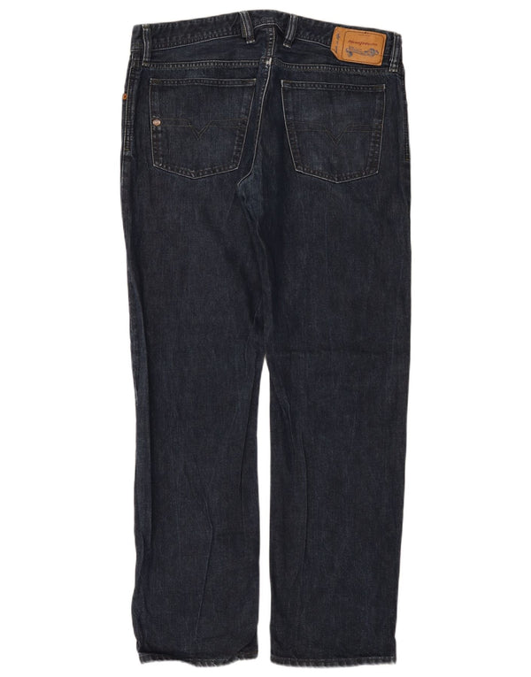 Diesel Jeans dritti regolari Waykee da uomo W34 L32 in cotone blu