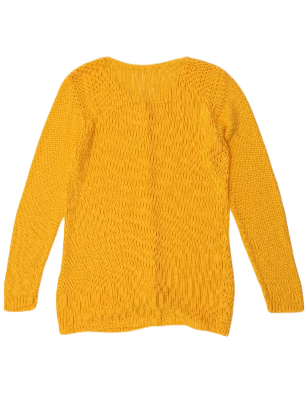 VINTAGE Womens Cardigan Sweater UK 14 Medium Yellow