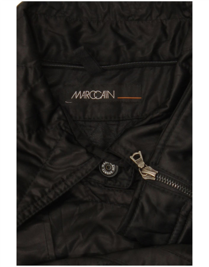 MARC CAIN Quiltet Biker-jakke til kvinder UK 12 Medium Sort