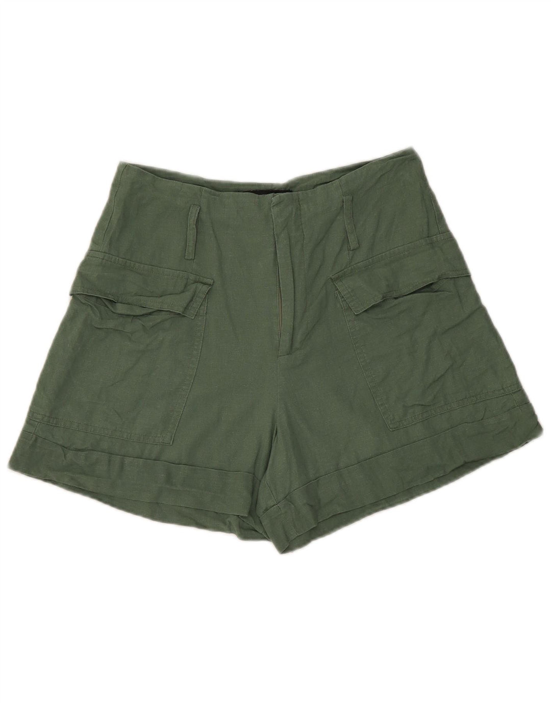 Damskie spodenki cargo Zara W26 w kolorze zielonym