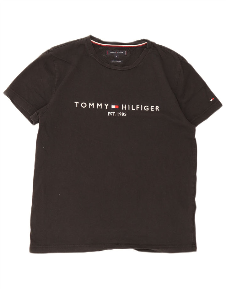 Tommy Hilfiger Herre grafisk T-shirt Top Medium Sort Bomuld