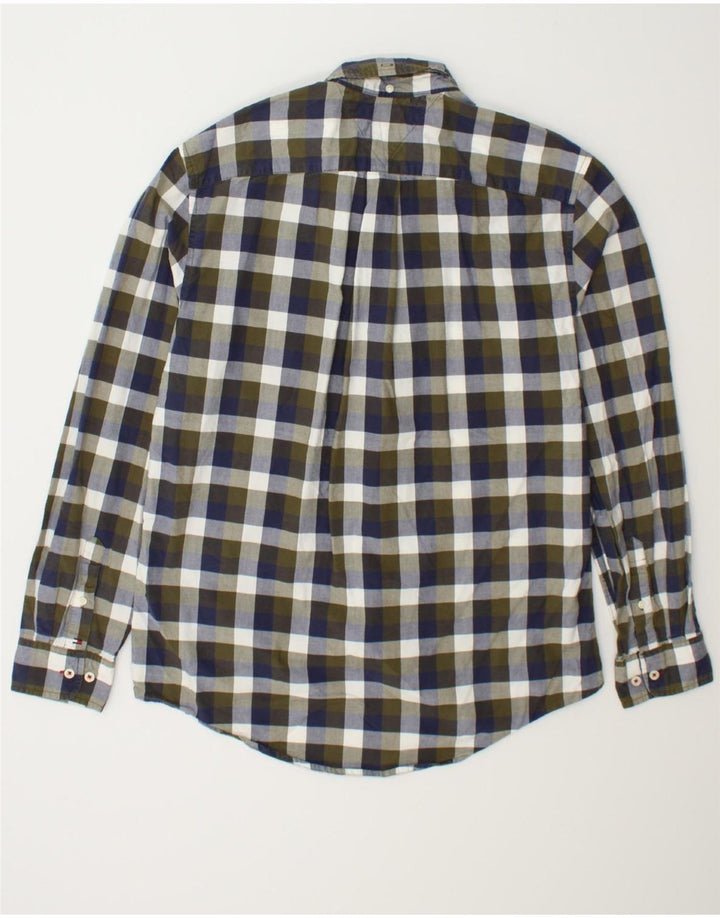 TOMMY HILFIGER Mens Custom Fit Shirt Large Green Check Cotton Vintage Tommy Hilfiger and Second-Hand Tommy Hilfiger from Messina Hembry 