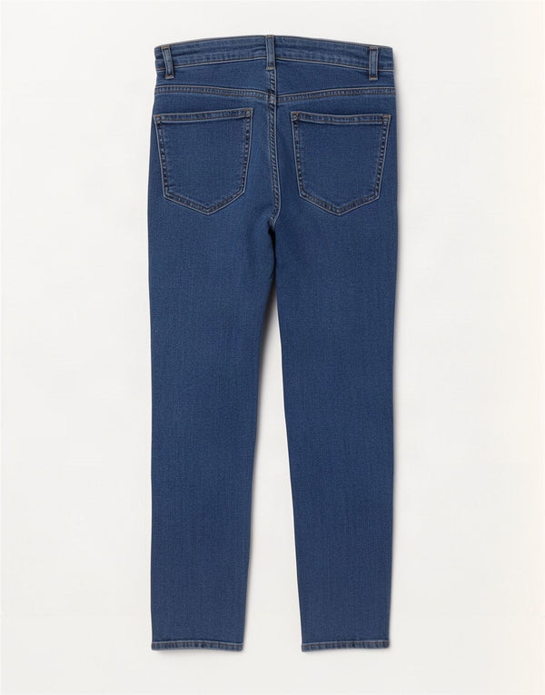MINT VELVET Womens Straight Jeans UK 10 Small W27 L26 Blue Cotton