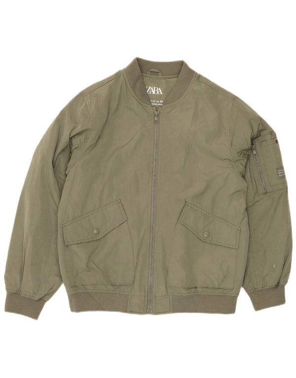 Giubbotto bomber da bambino Zara 11-12 anni in poliestere kaki