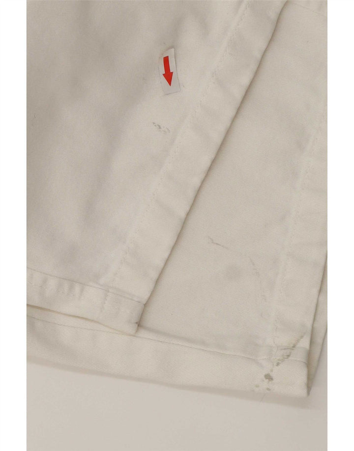 Zara Womens Straight Cargo Trousers EU 42 Large W32 L32 White