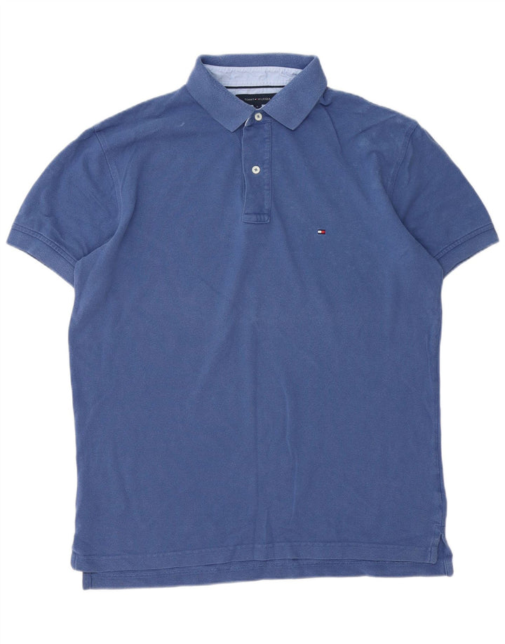 Tommy Hilfiger Mens Polo Shirt Large Blue Cotton