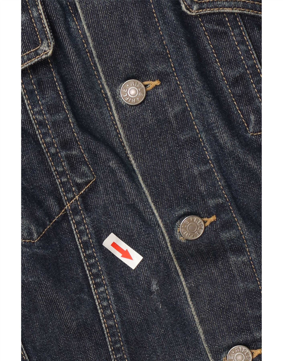 Jaqueta jeans feminina Rifle Reino Unido 14 algodão azul marinho médio