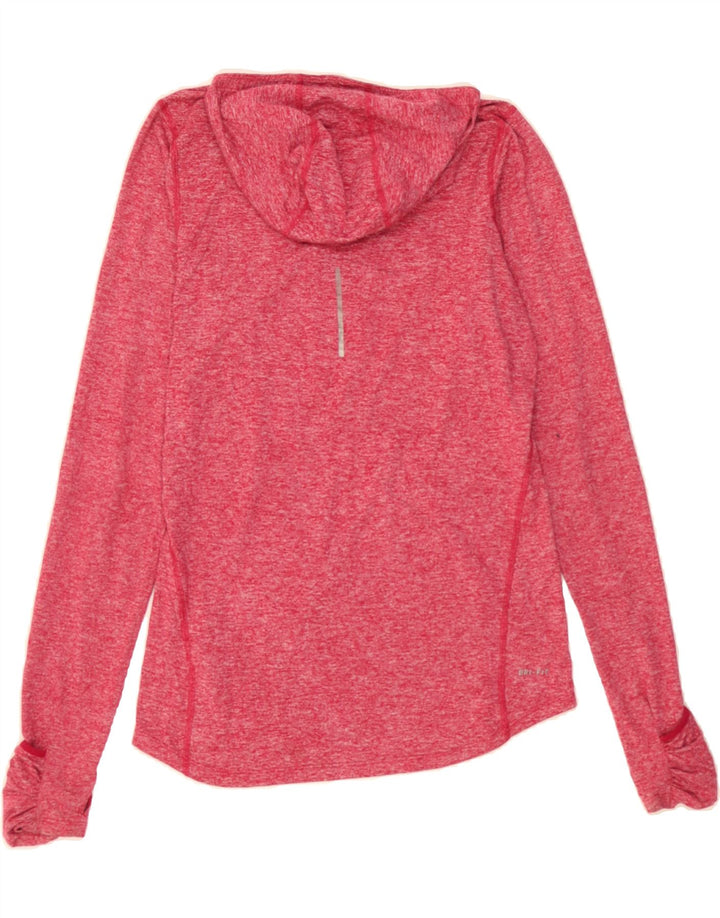 NIKE Womens Dri Fit Hoodie Jumper UK 10 Small Red Polyester Vintage Nike and Second-Hand Nike from Messina Hembry 