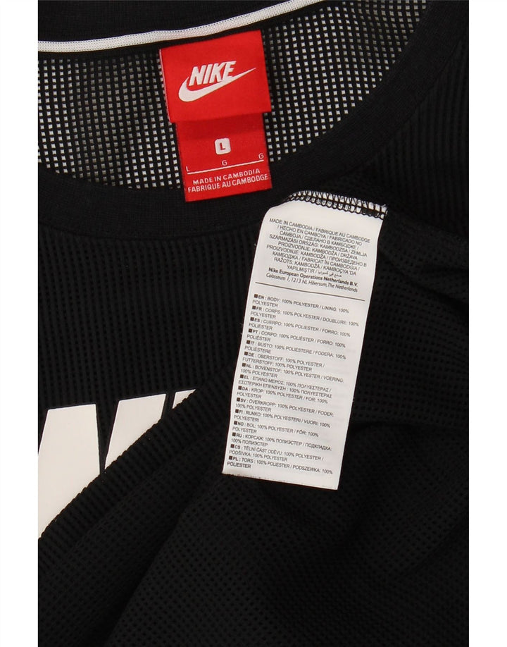 Męska kamizelka z grafiką Nike, duża, czarna, poliestrowa