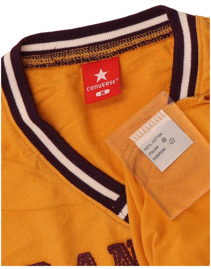Converse Mens Graphic Vest Top Medium Yellow Cotton