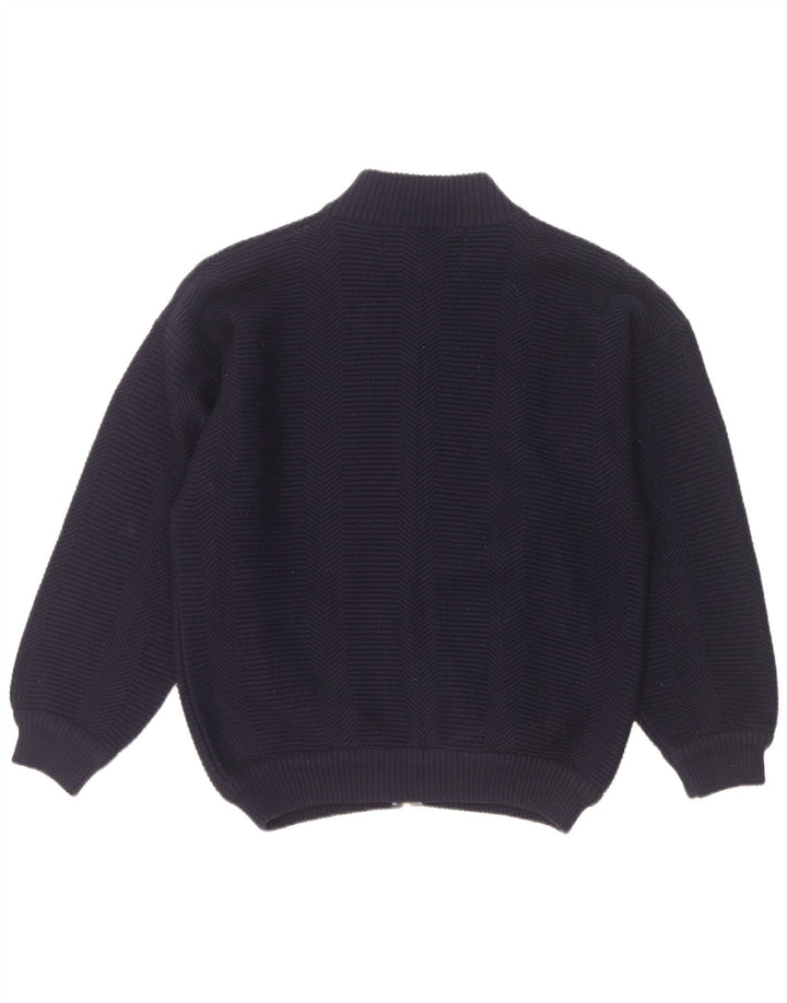 Suéter cardigã masculino Settebello lã azul marinho médio