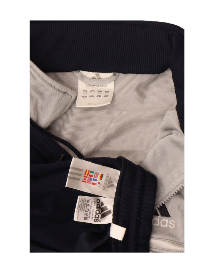 Adidas fuld træningsdragt til mænd UK 38/40 Medium Grey Colourblock Polyester