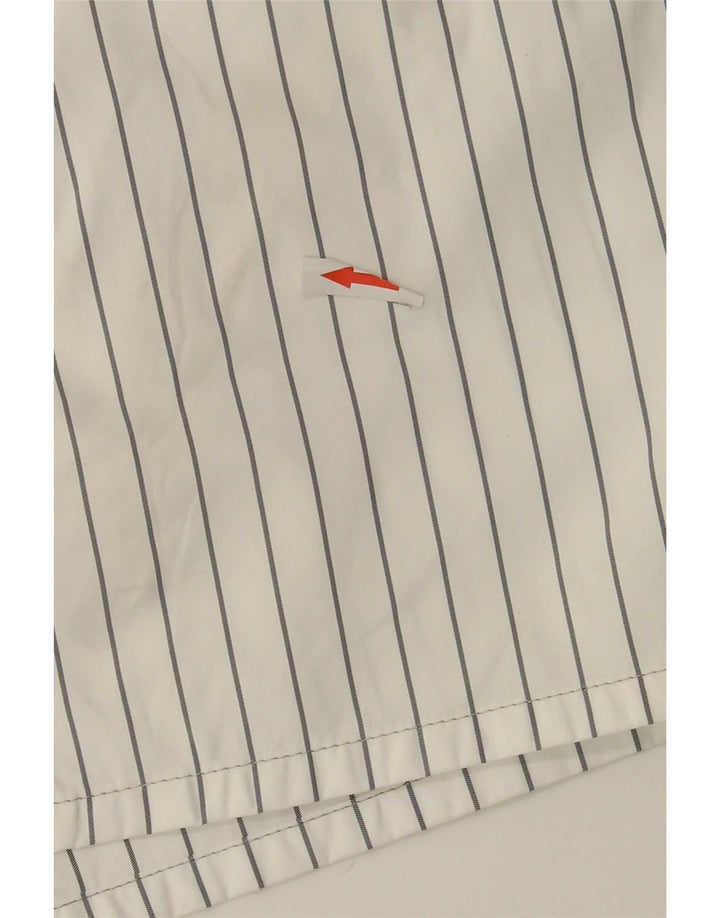 Sundek Mens Swimming Shorts Medium  White Striped Polyester
