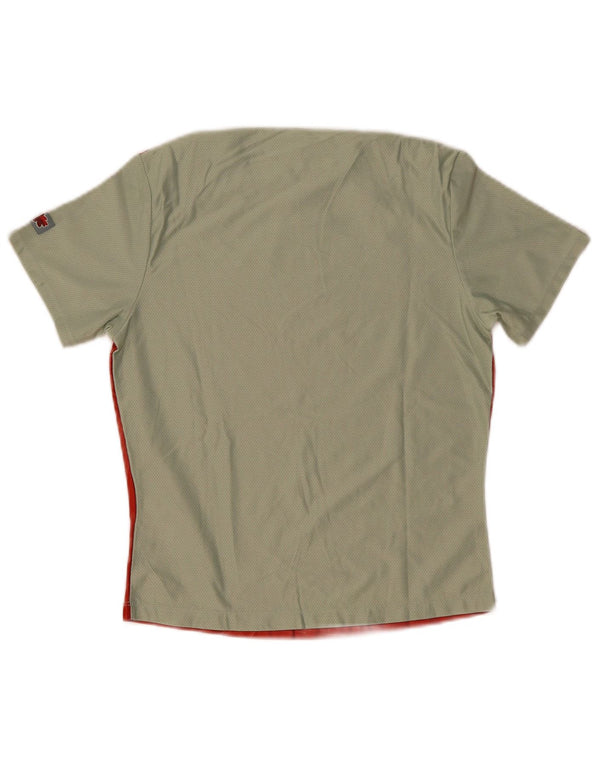 Nike Camiseta gráfica para mujer UK 10/12 Medium Rojo Colorblock Poliéster