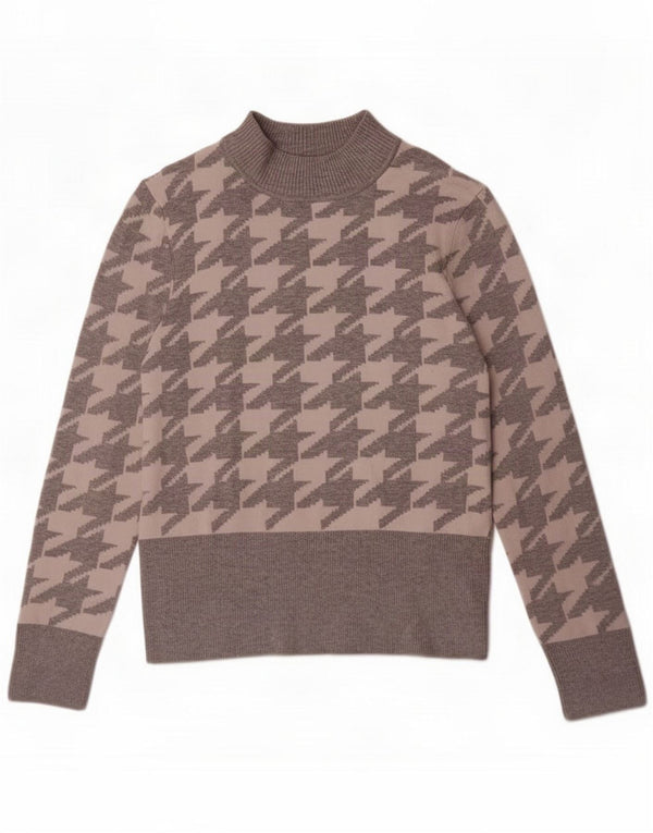 Marks & Spencer maglione a collo alto da donna UK 14 Large Grey