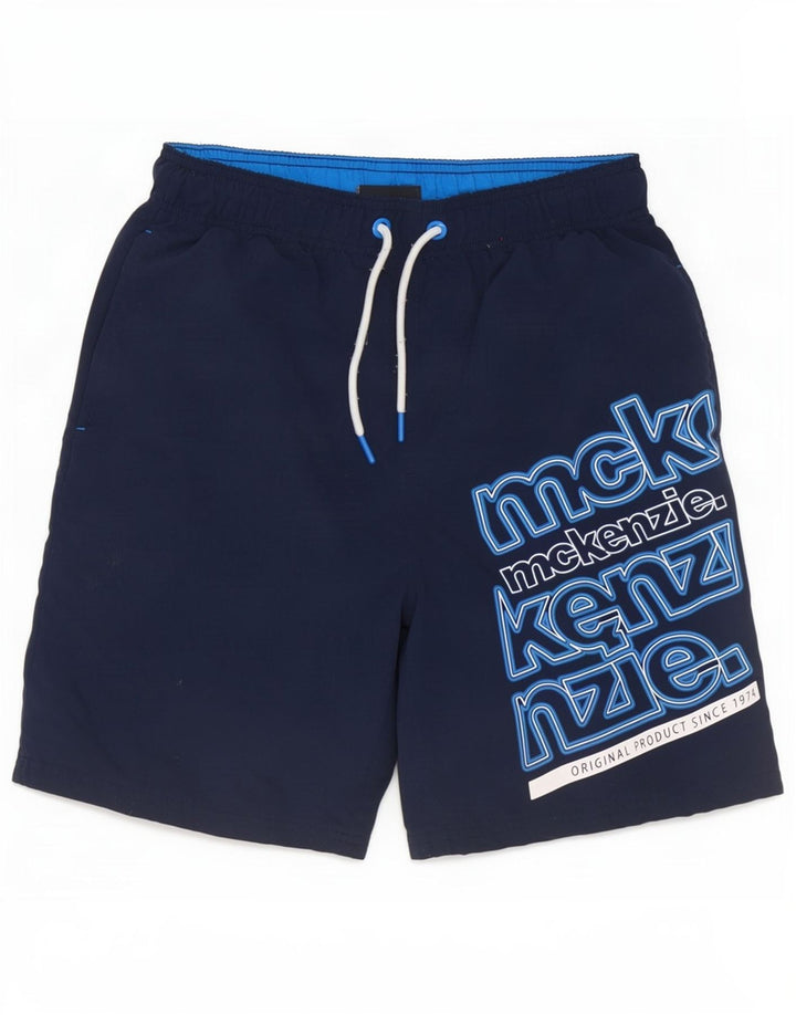 Mckenzie Herre grafiske svømmeshorts Små marineblå polyester