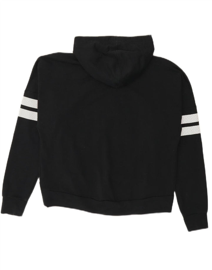 PUMA Womens Oversized Graphic Hoodie Jumper UK 8 Small  Black
