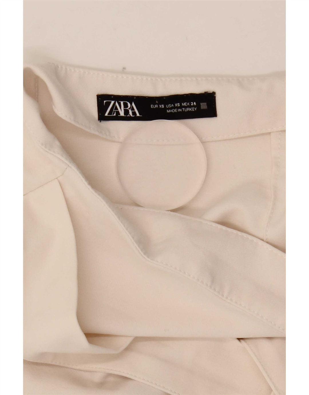 Zara Dame Skort XS W24 Hvid Polyester