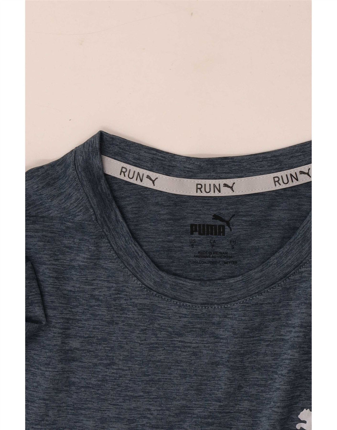 Puma T-Shirt Homme Petit Bleu Marine Moucheté