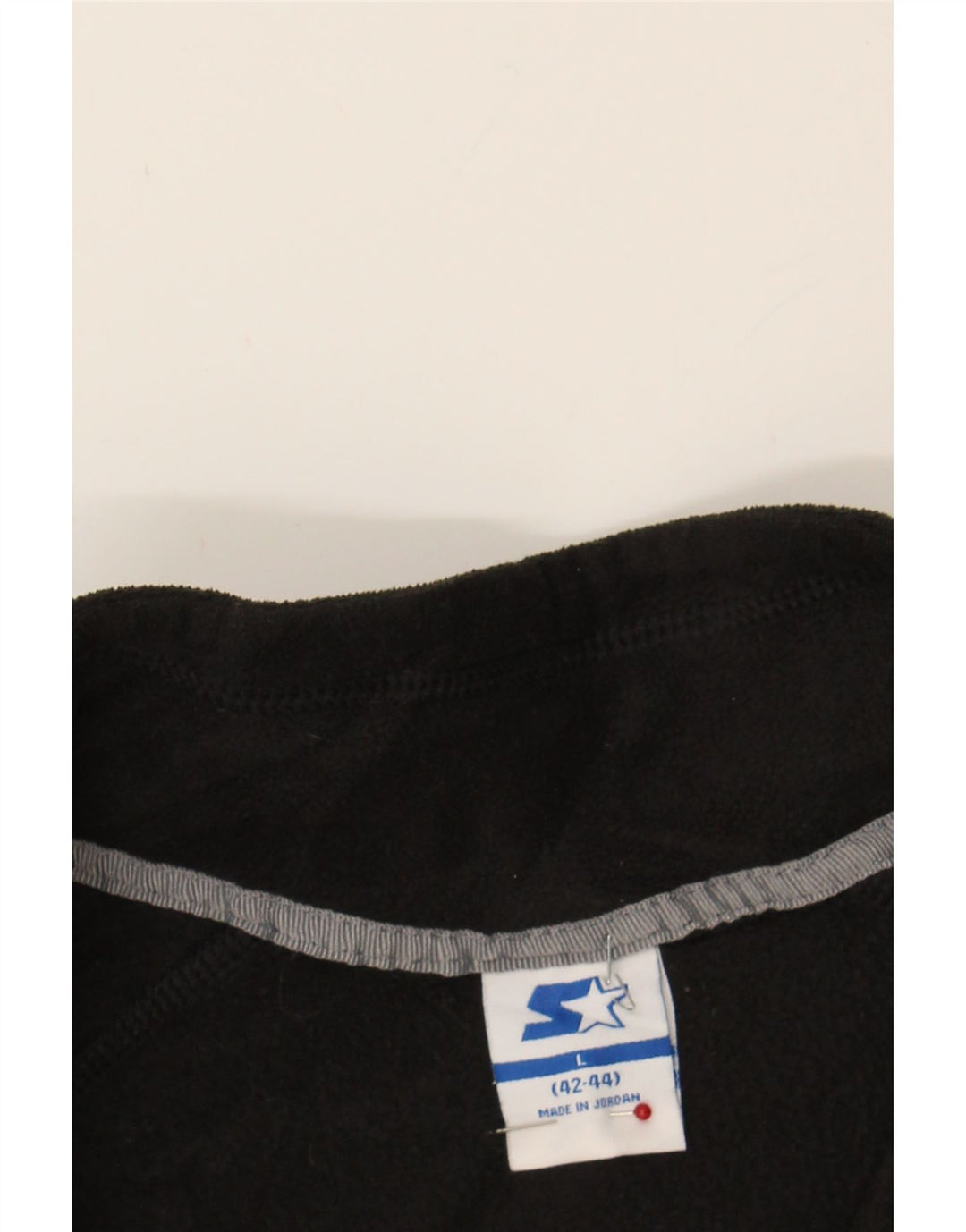 STARTER Mens Zip Neck Fleece Jumper Large Black Polyester Vintage Starter and Second-Hand Starter from Messina Hembry 