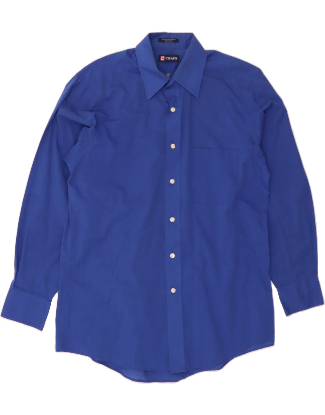 CHAPS Mens Shirt Size 15 15 1/2 Medium Blue Cotton Vintage Chaps and Second-Hand Chaps from Messina Hembry 