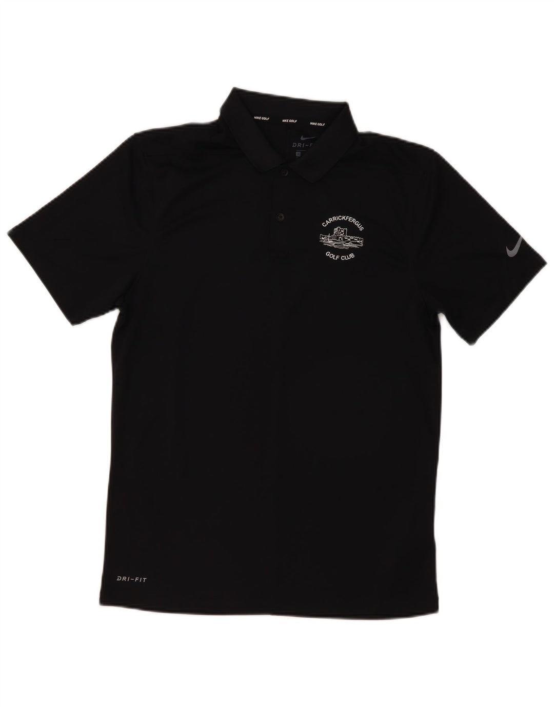 Nike Herren Dri Fit Poloshirt, Größe S, Schwarz, Polyester