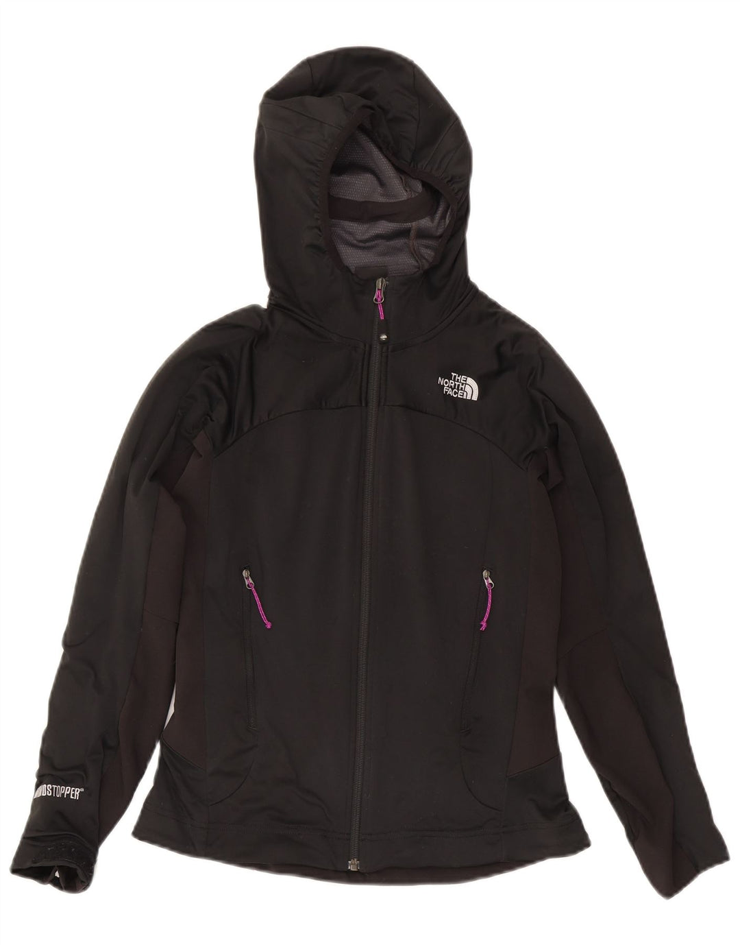 The North Face Womens Tracksuit Top Jacket UK 10 Small Black Colourblock