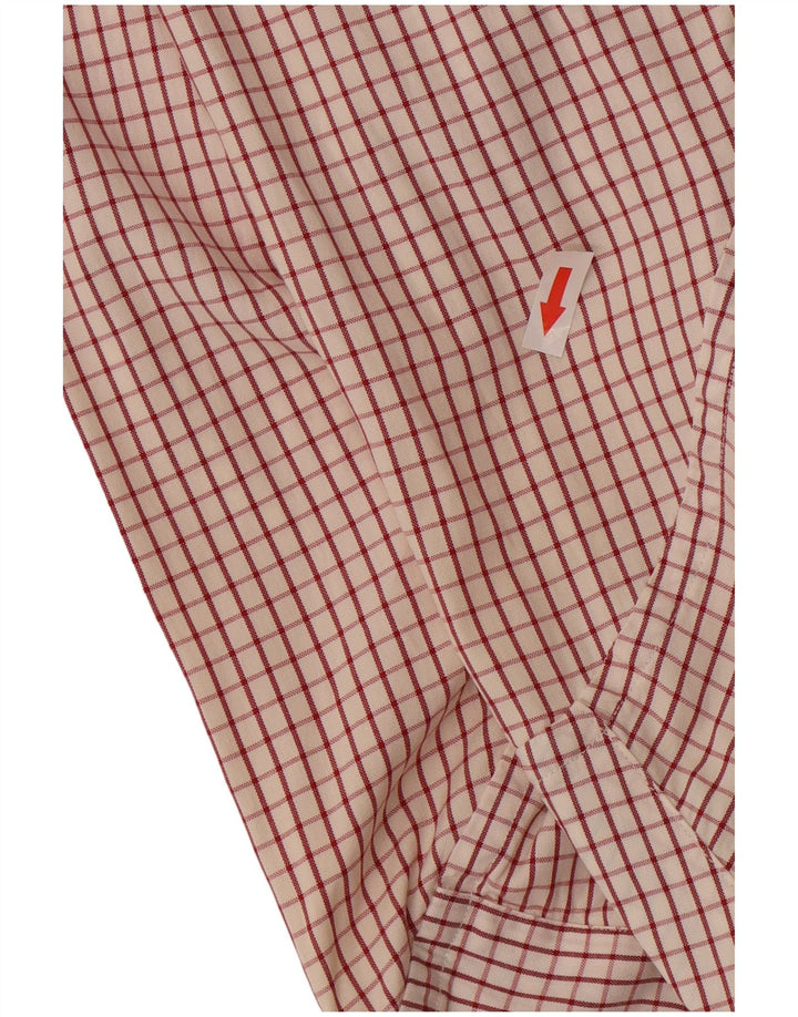 Tommy Hilfiger Mens Shirt Small Red Check Cotton