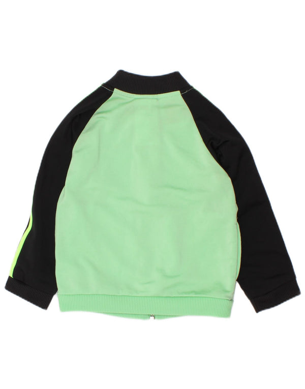 Adidas Veste de survêtement pour bébé garçon 12-18 mois Vert Colorblock