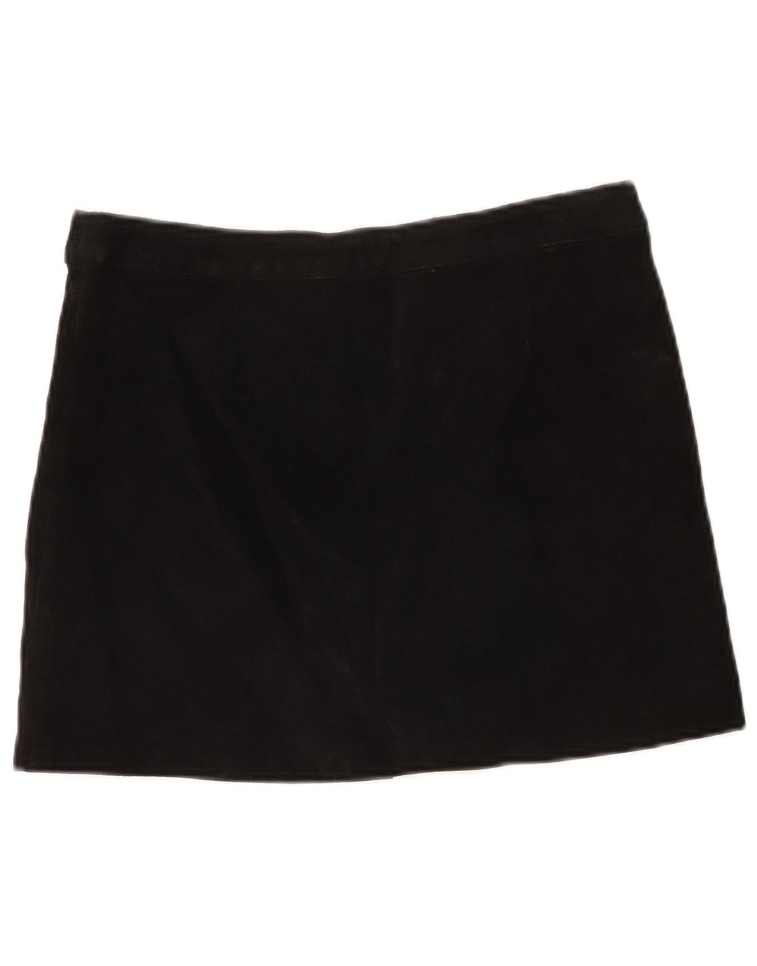 Pimkie Womens Suede Mini Skirt IT 44 Medium W30  Black Leather