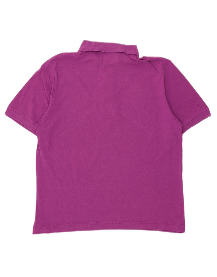 KAPPA Mens Polo Shirt Large Purple Cotton