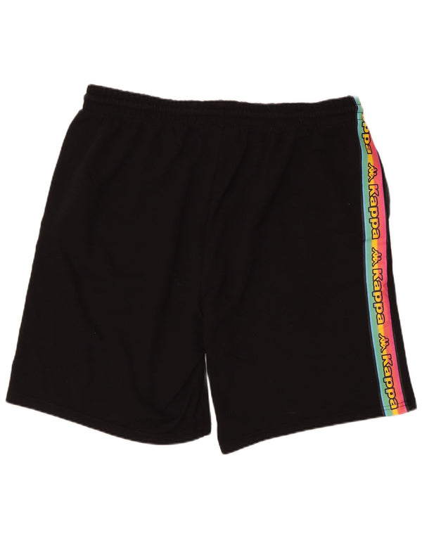 Pantaloncini sportivi grafici da uomo Kappa 2XL cotone color block nero