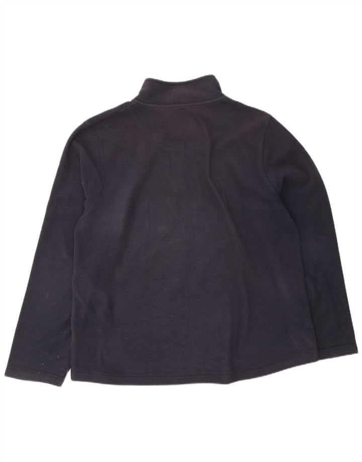 Weird Fish Mens Zip Neck Fleece Jumper 2XL Navy Blue Polyester