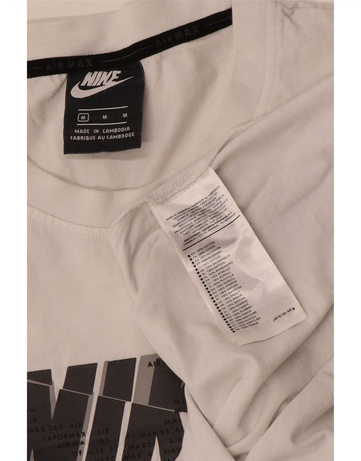 Nike Mens Air Max Graphic T-Shirt Top Medium White Cotton