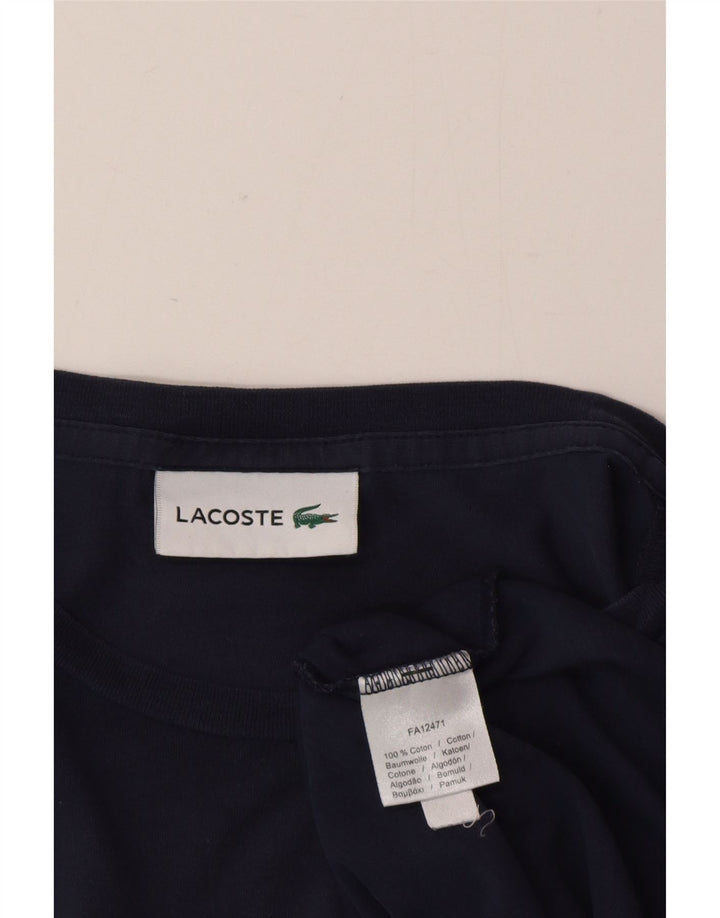 T-shirt da uomo Lacoste Top Large in cotone blu navy