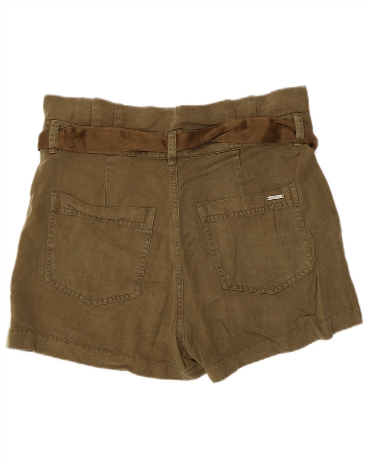 Guess Womens High Waist Hot Pants Large W34  Khaki