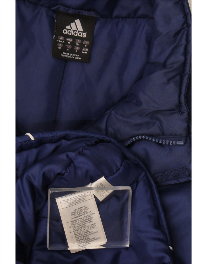 Cappotto giacca a vento da uomo Adidas UK 40/42 medio blu navy in poliammide