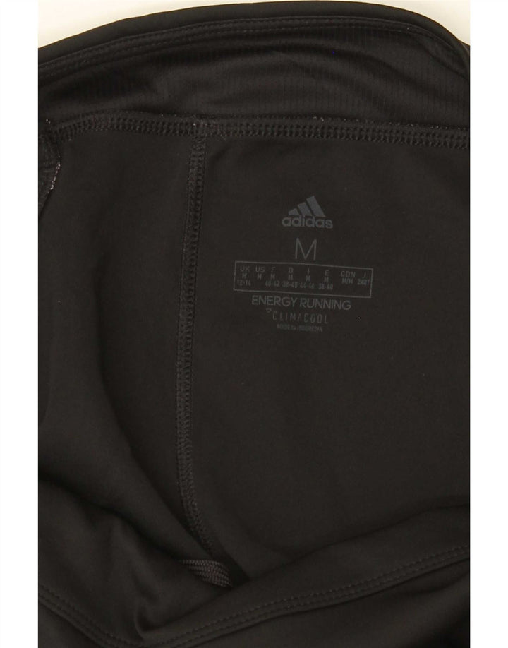 Adidas Womens Climacool Crop Leggings UK 12/14 Medium Black Colourblock